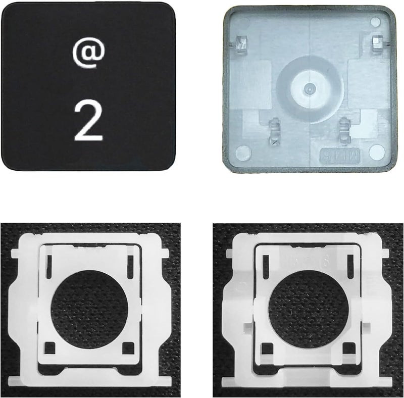 GRMTRV Replacement Individual Key Cap Hinge for MacBook Air 13'' 15'' M3 M4 A3113 A3114 A3240 A3241, 14'' 16'' Pro/Max M4 A3185 A3186 A3401 A3112 A3403 2024-2025 (2) - Image 1
